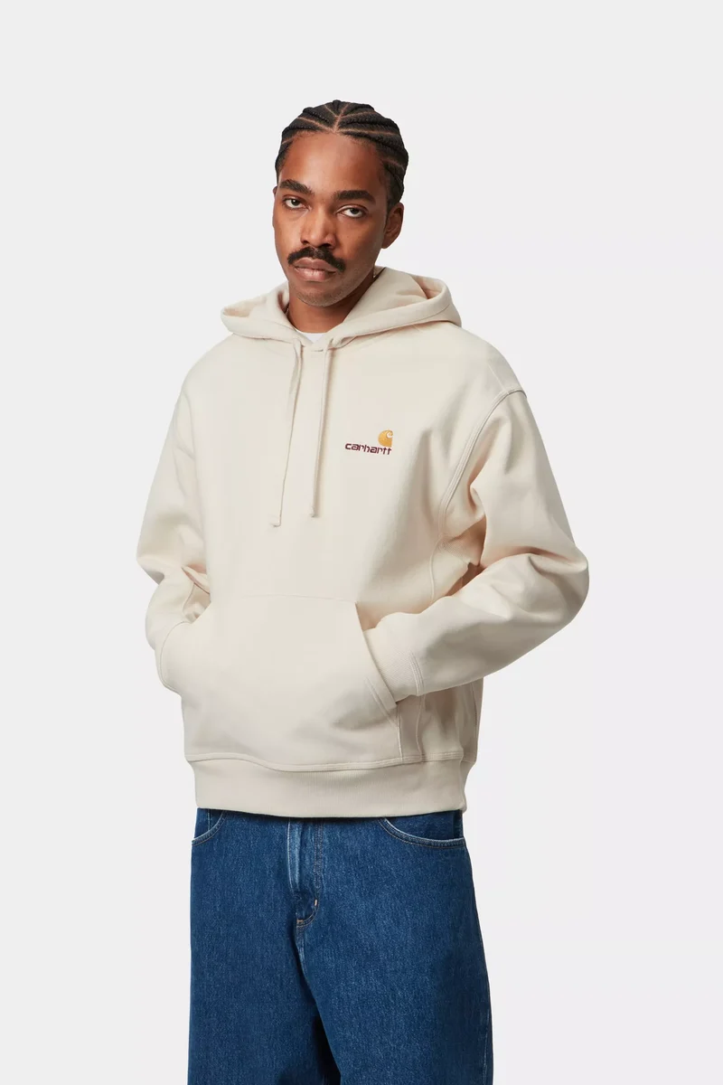 Hooded American Script Sweat Natural