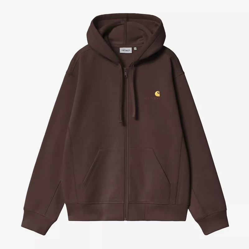 Hooded American Script Jacket Palisander