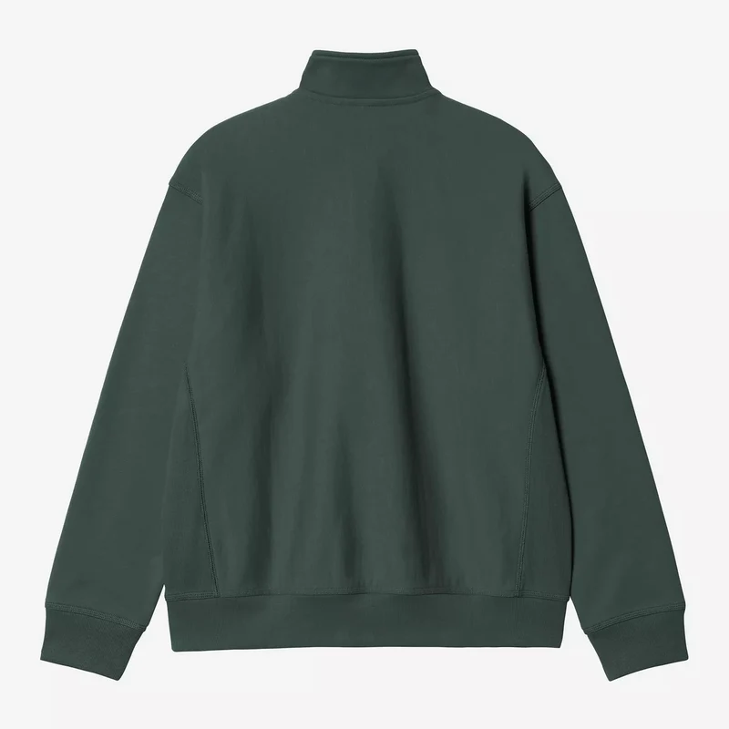 Half Zip American Script Kale Green