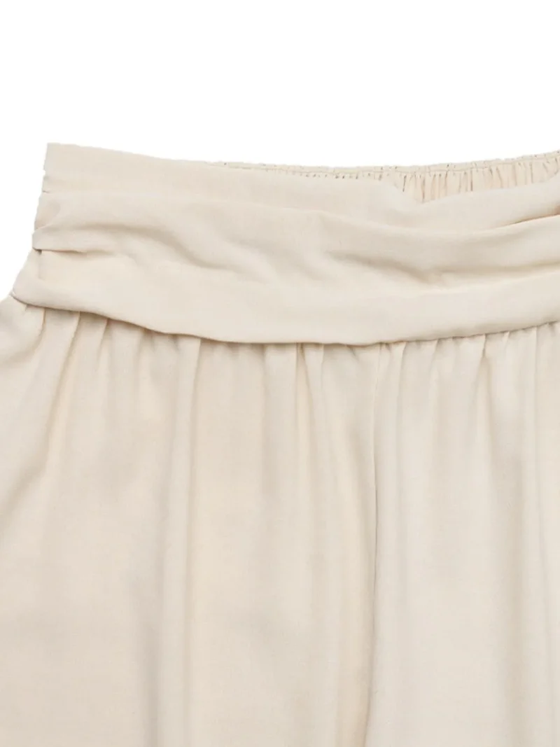 Pantalon de jogging taille haute froncé