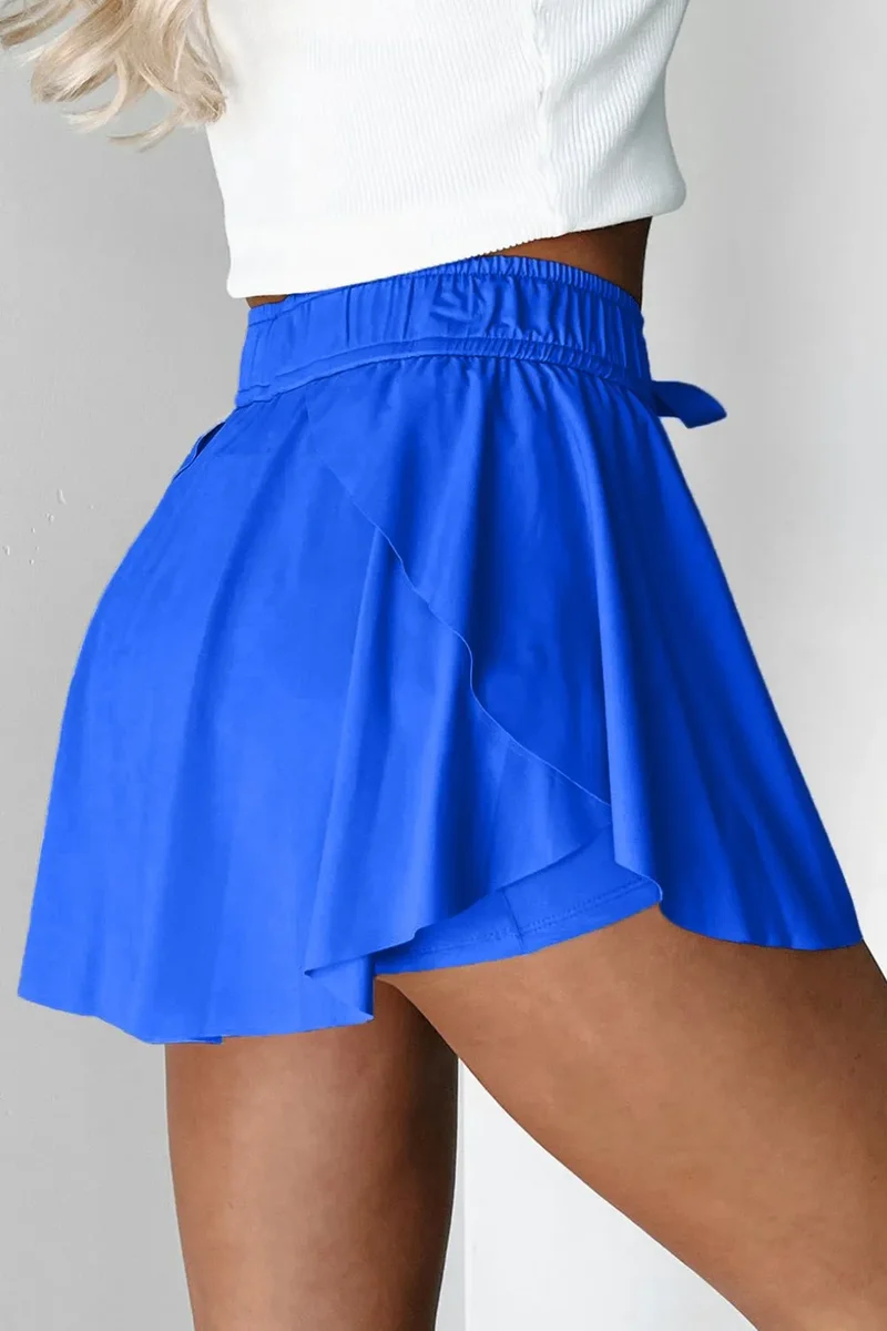 Jupes-shorts actives à cordon de serrage