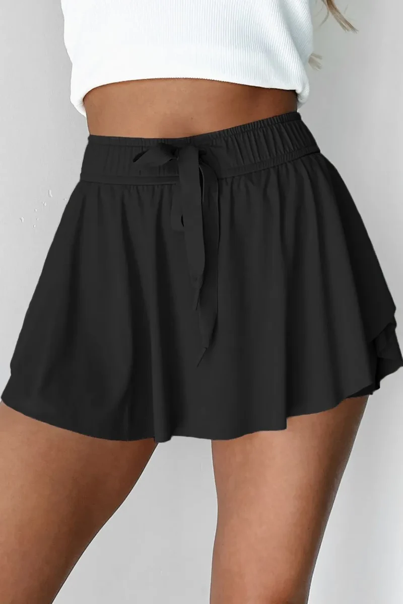 Jupes-shorts actives à cordon de serrage