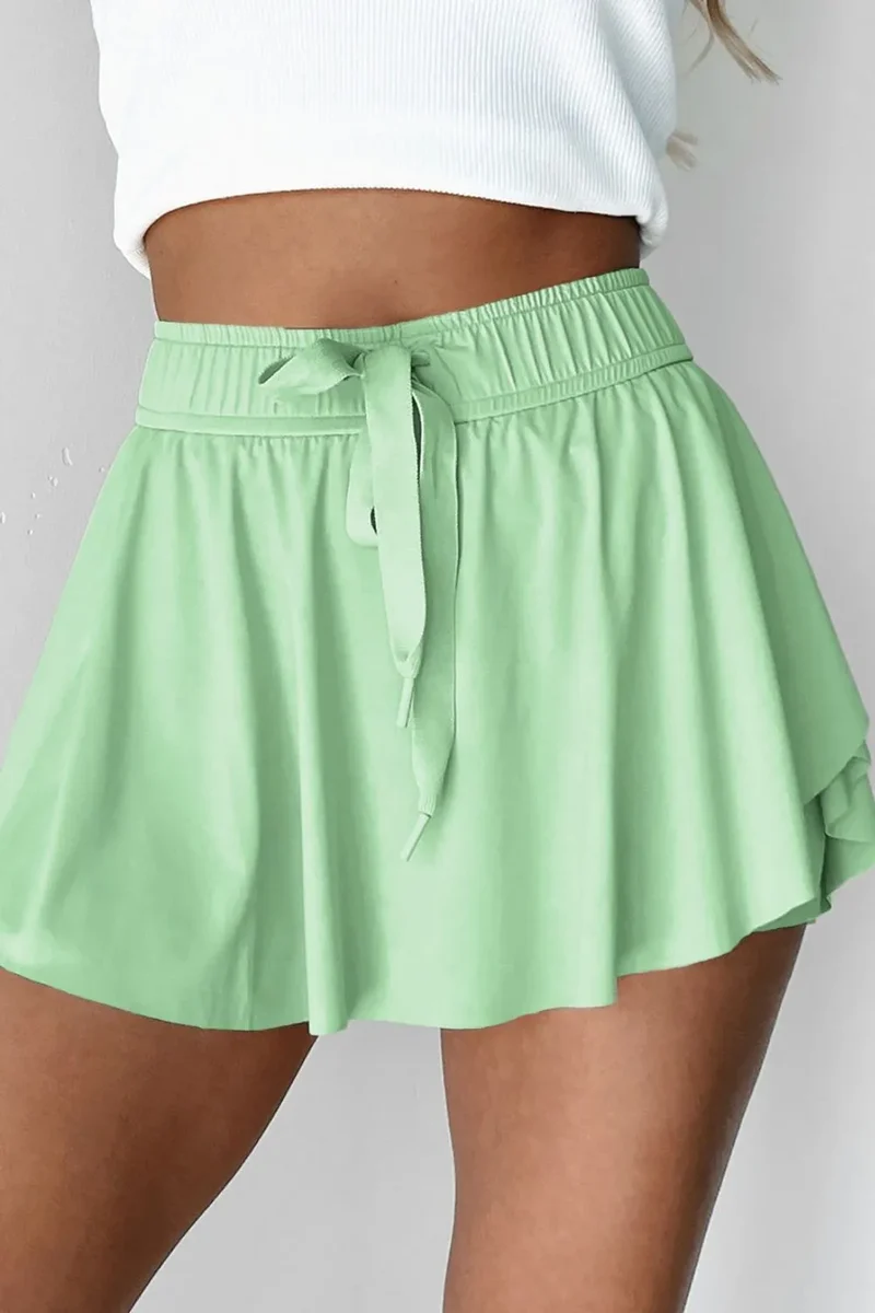 Jupes-shorts actives à cordon de serrage