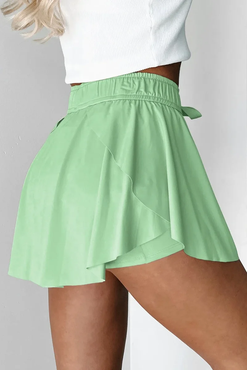 Jupes-shorts actives à cordon de serrage