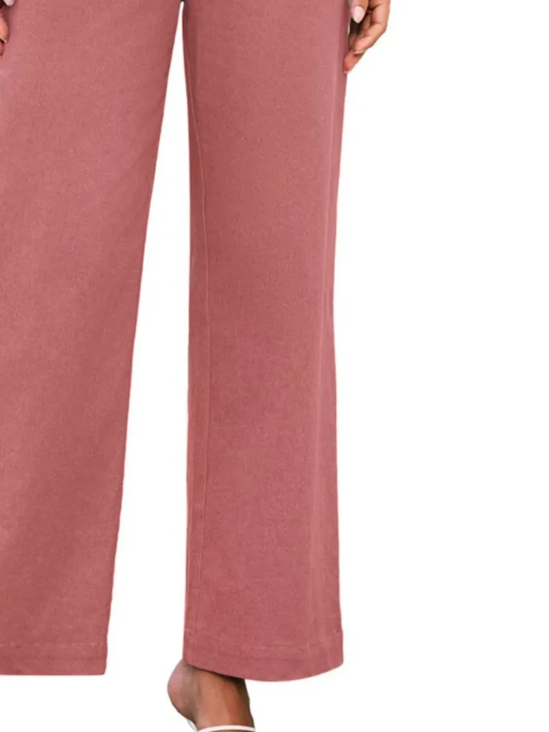 Pantalon large taille haute
