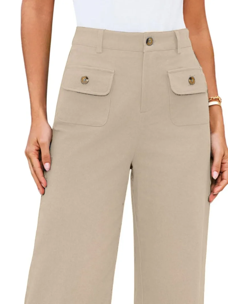 Pantalon large taille haute
