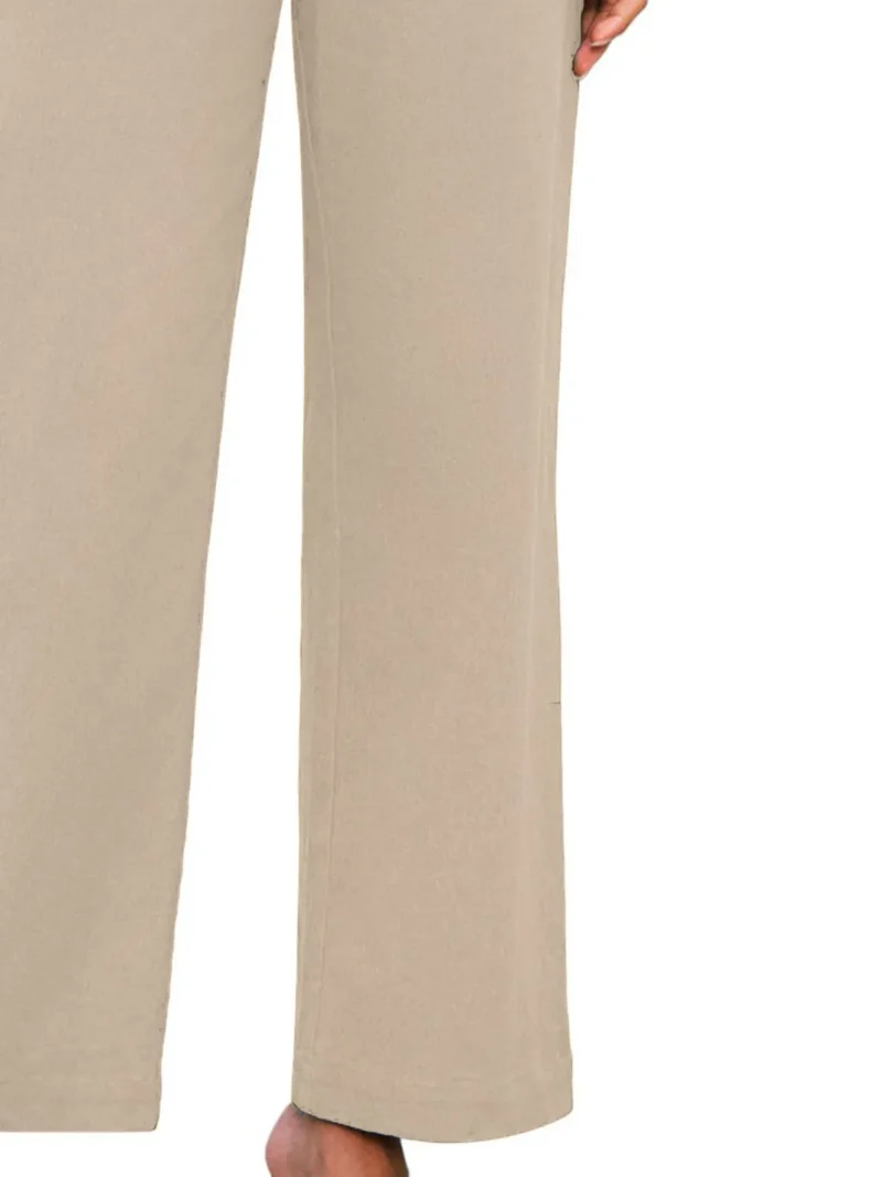 Pantalon large taille haute