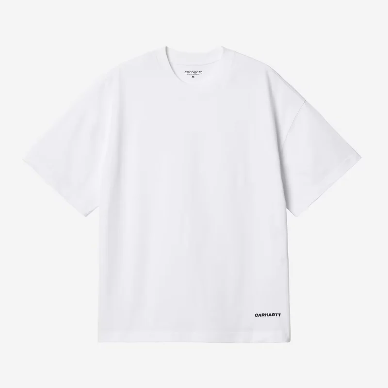 S/S Link Script T-Shirt White