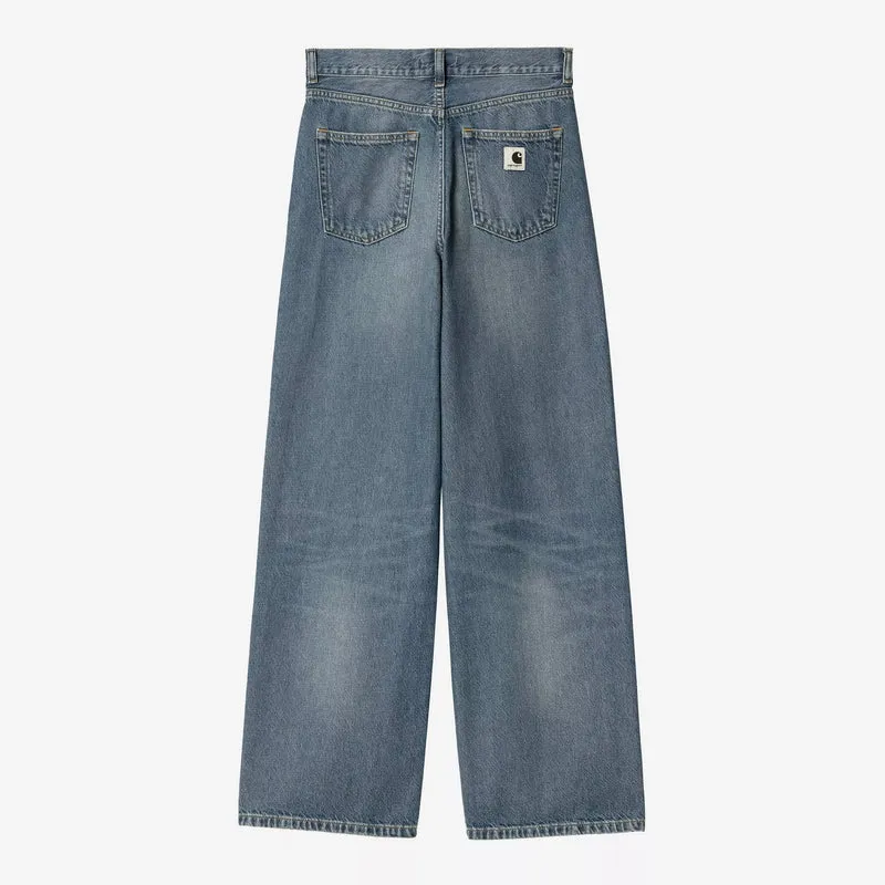 W Jane Pant Blue Dark Used Wash