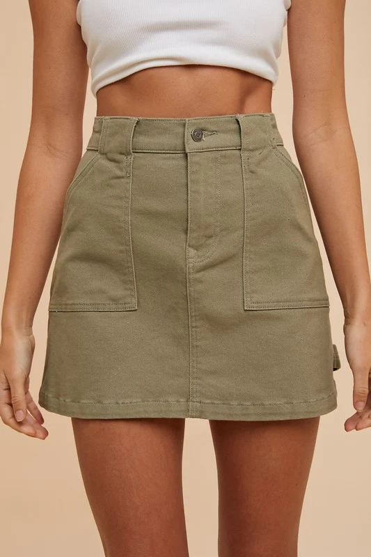 Mini-jupe cargo en jean Annie Wear