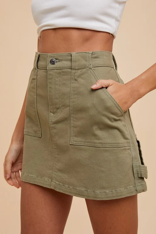 Mini-jupe cargo en jean Annie Wear