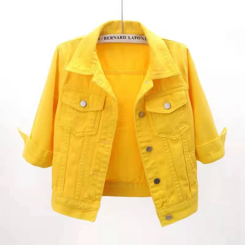 Veste courte en jean grande taille