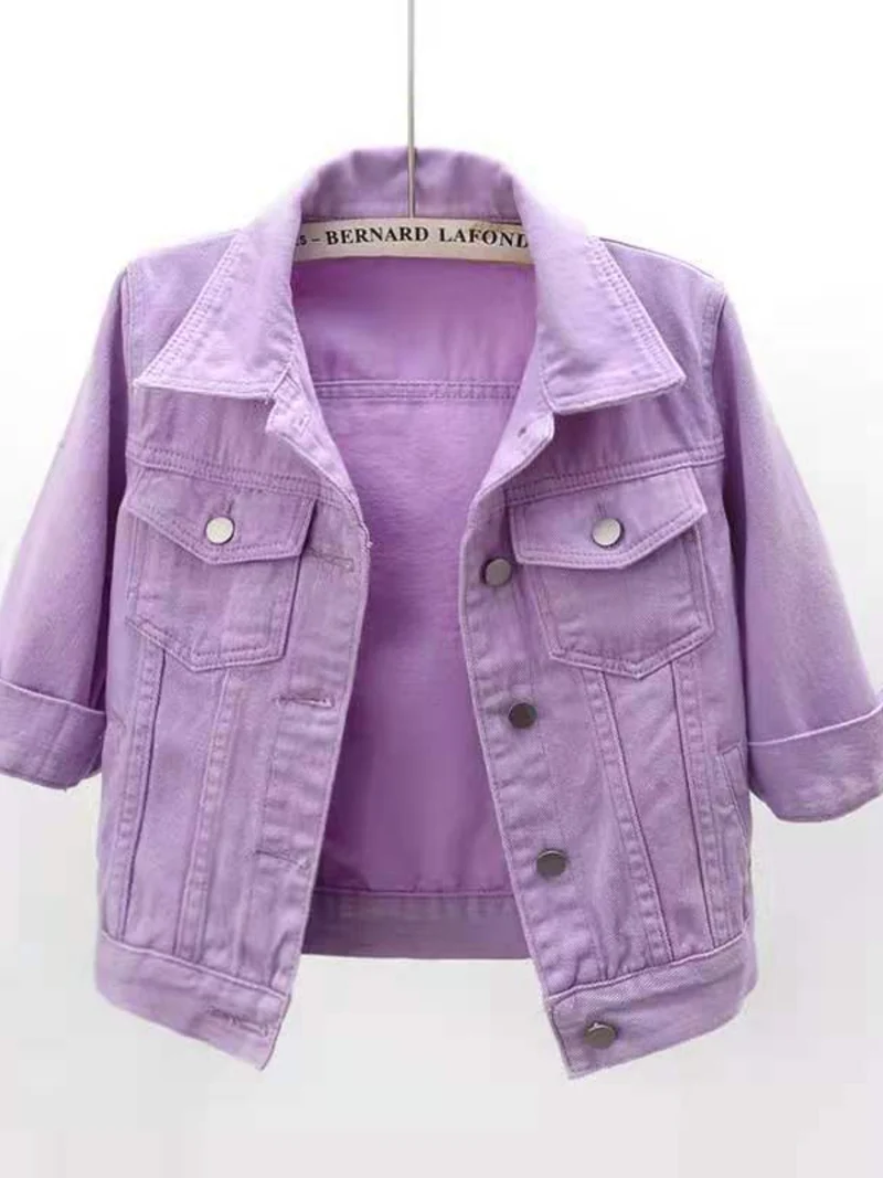 Veste courte en jean grande taille