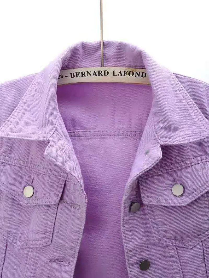 Veste courte en jean grande taille