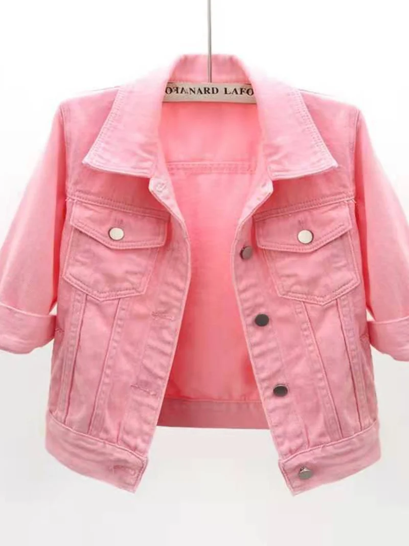 Veste courte en jean grande taille