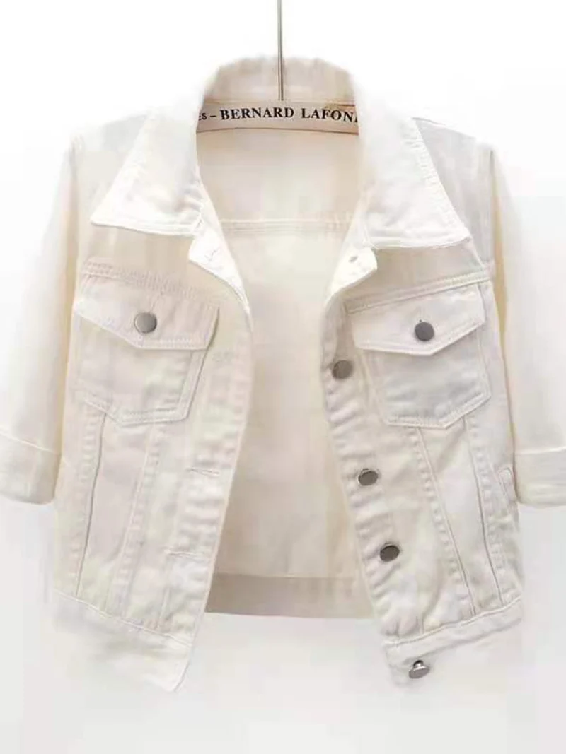 Veste courte en jean grande taille