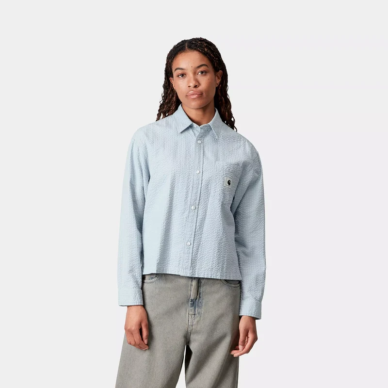 W L/S Toland Shirt Blue Fog