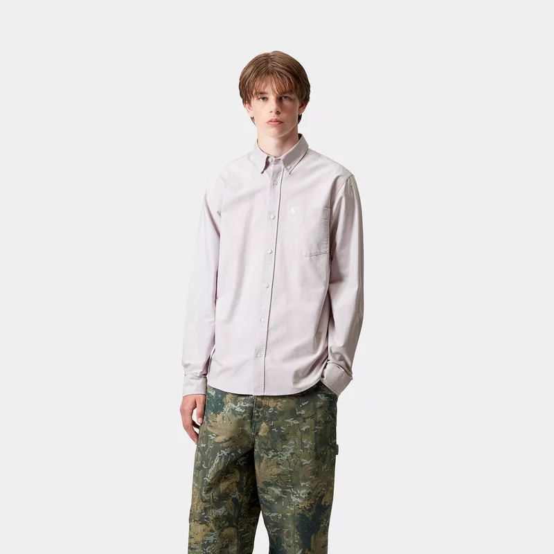 L/S C-Logo Shirt Pink Fog