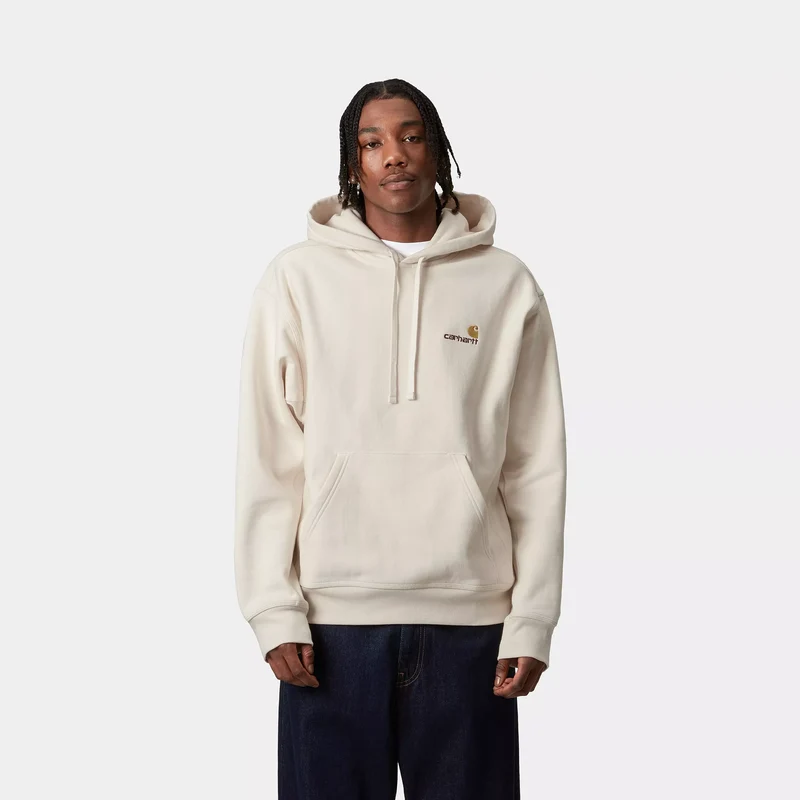 Hooded American Script Sweat Moonbeam