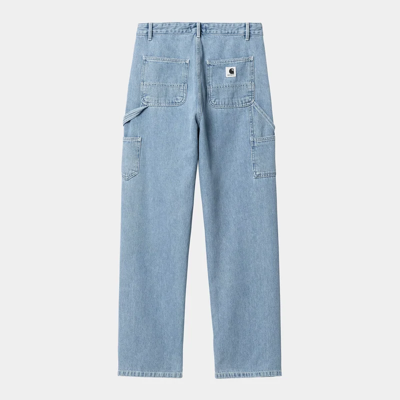 W Pierce Pant Straight Blue Bleached