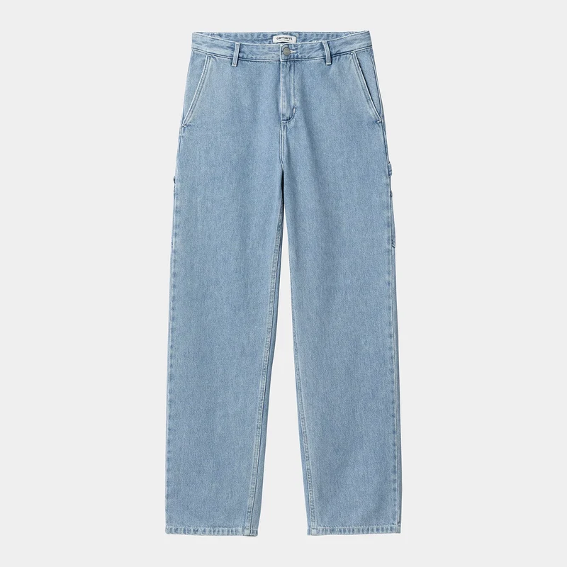 W Pierce Pant Straight Blue Bleached