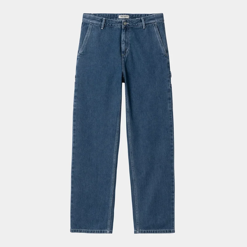 W Pierce Pant Straight Blue Stone Washed