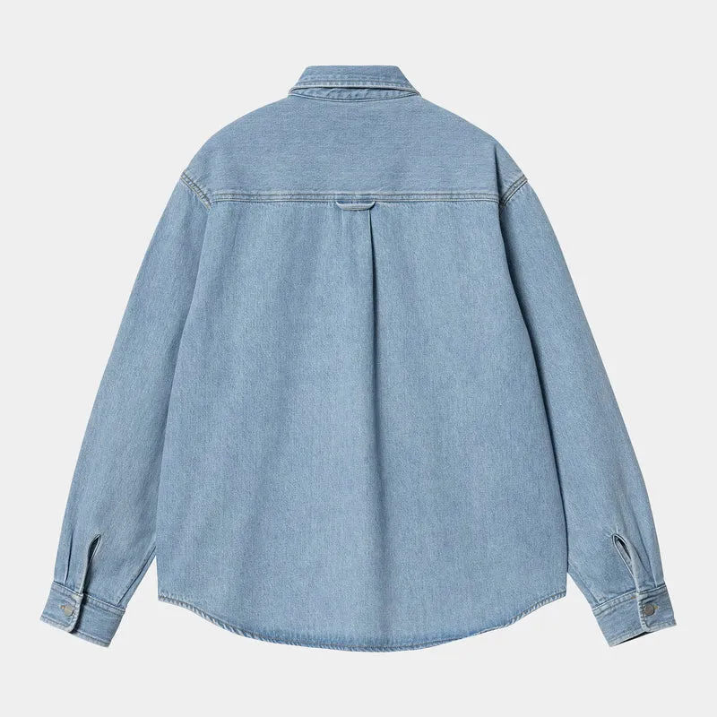Harvey Shirt Jacket Blue Bleached