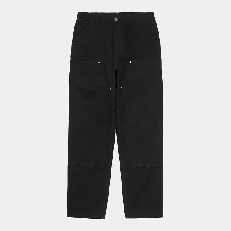 Double Knee Pant Black Rinsed