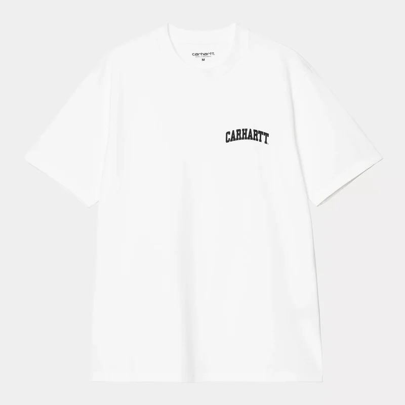 S/S University Script T-Shirt White
