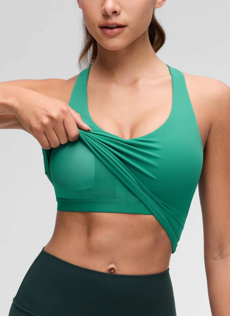 Butterluxe V Neck Racerback Shelf Bra Tank