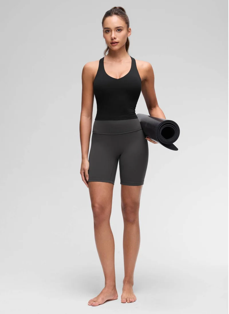 Butterluxe V Neck Racerback Shelf Bra Tank