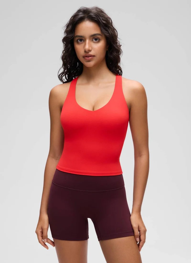 Butterluxe V Neck Racerback Shelf Bra Tank