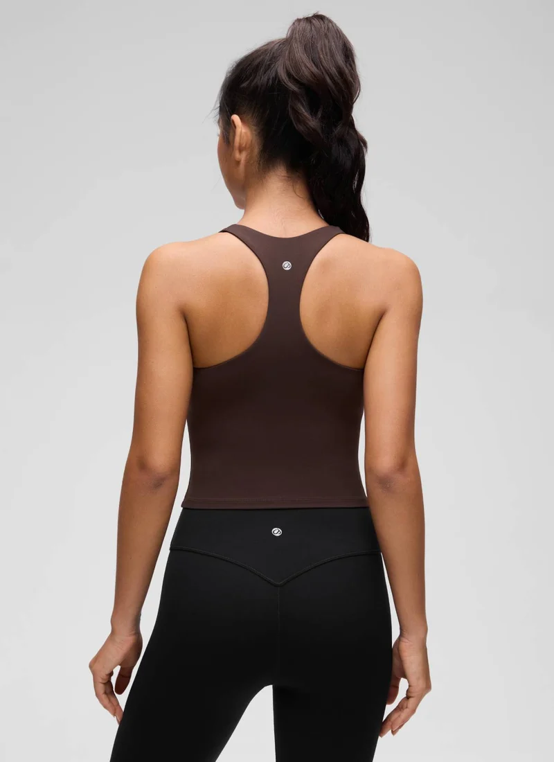 Butterluxe V Neck Racerback Shelf Bra Tank