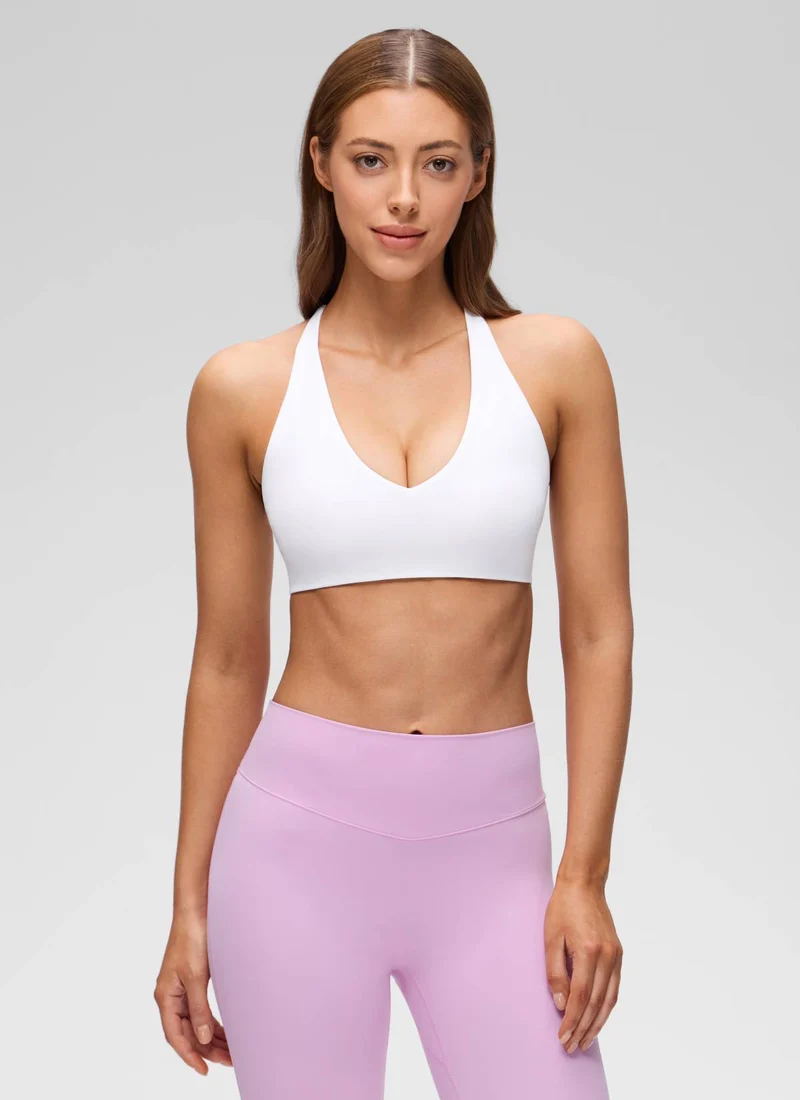 Butterluxe V Neck Twist Cross Back Sports Bra