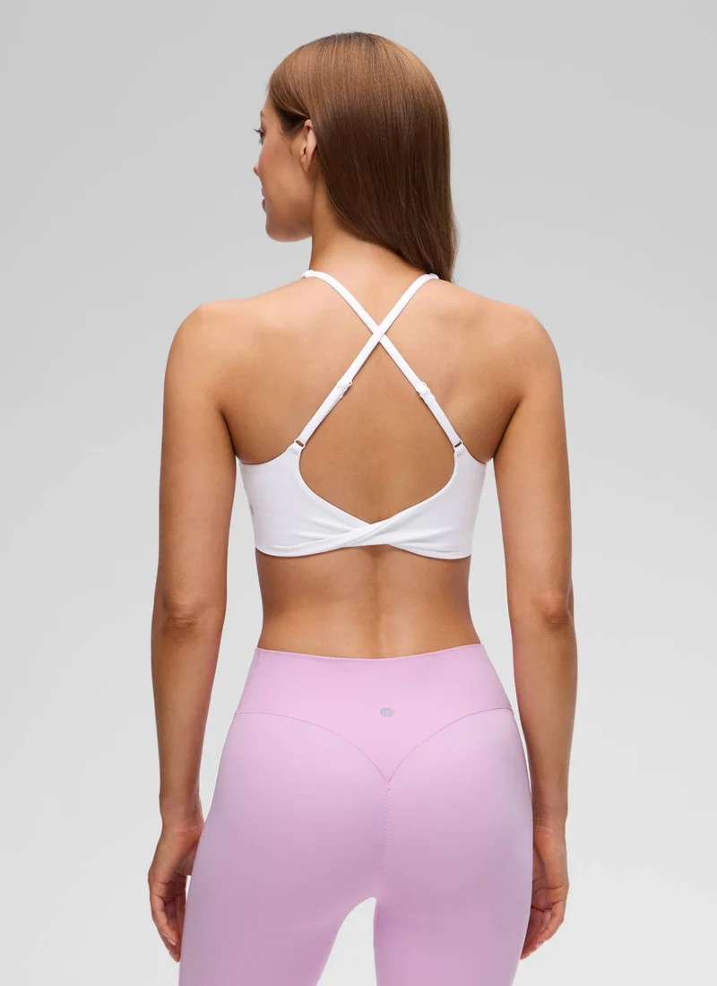 Butterluxe V Neck Twist Cross Back Sports Bra