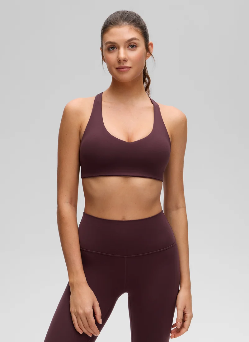 Butterluxe V Neck Racerback Sports Bra