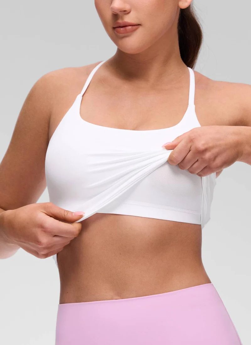 Butterluxe Twist Cross Back Built in Bra Tank