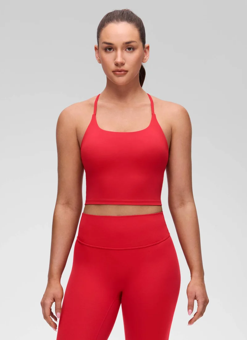 Butterluxe Twist Cross Back Built in Bra Tank