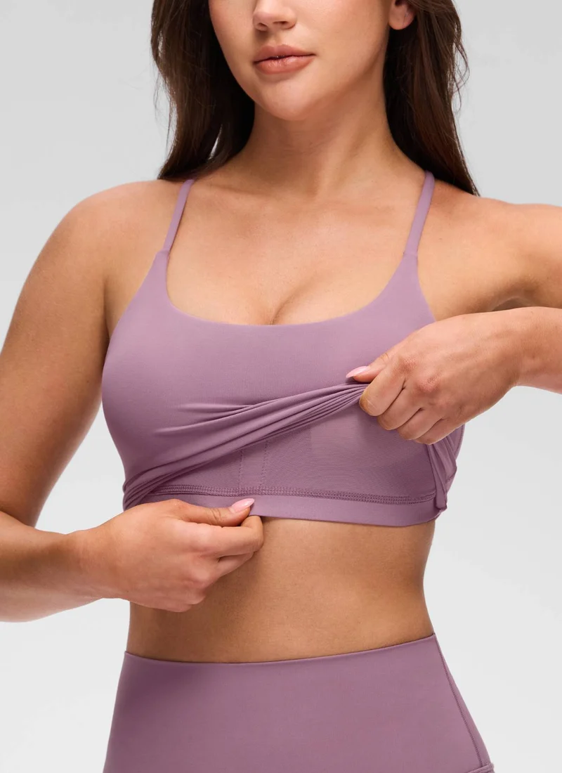 Butterluxe Twist Cross Back Built in Bra Tank