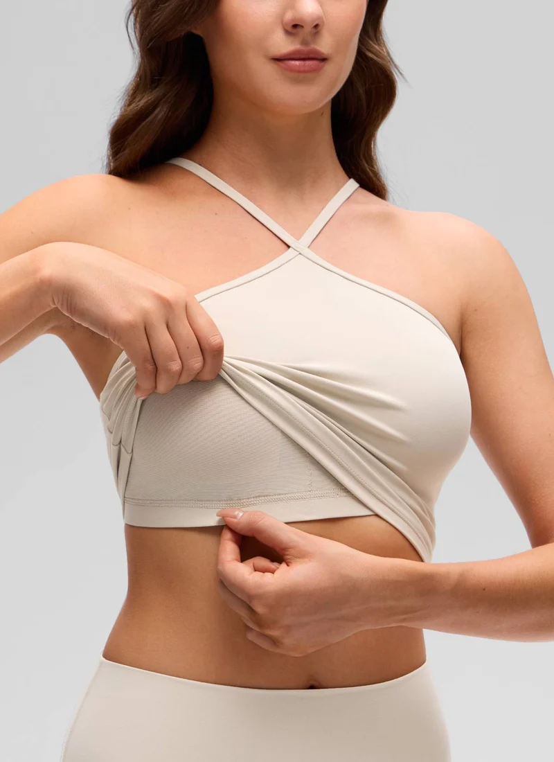 Butterluxe Cross Halter Built in Bra Tank