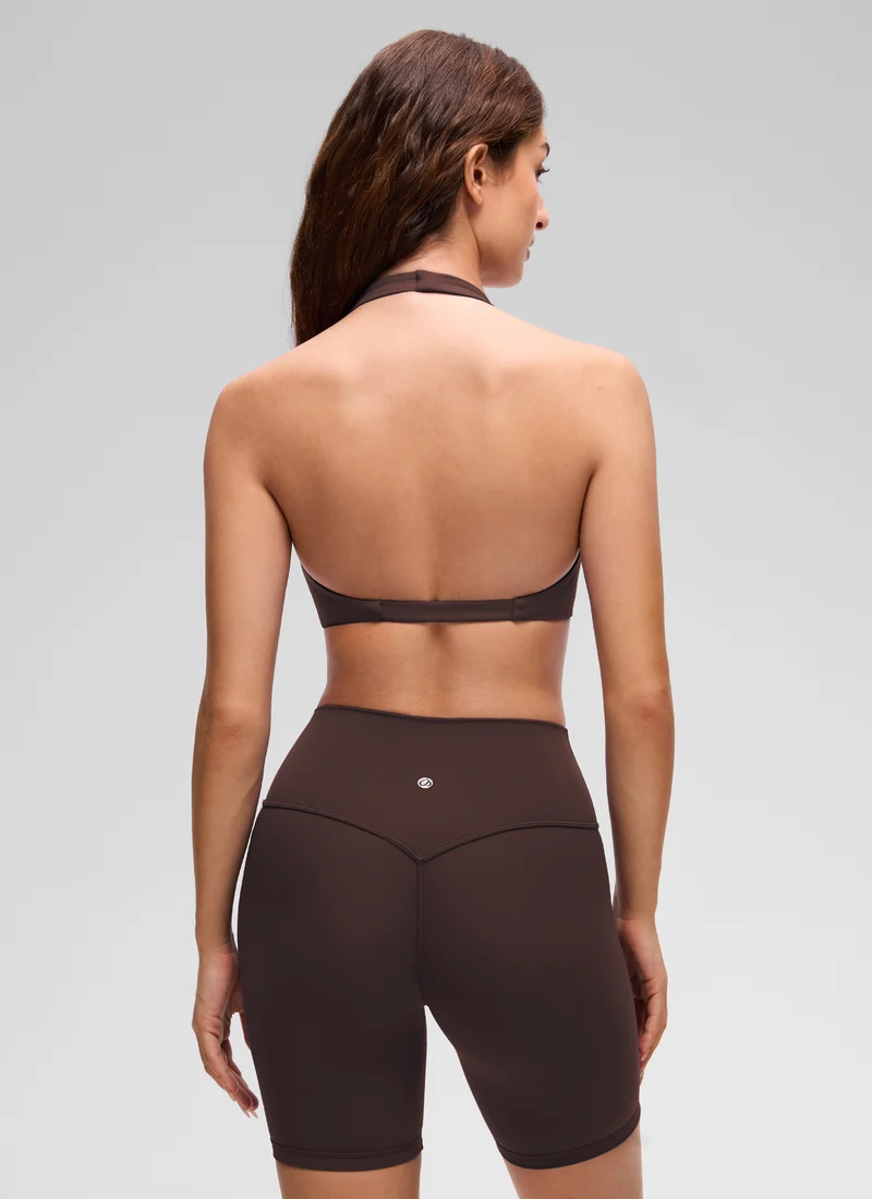 Butterluxe Double Lined Twist Halter Sports Bra