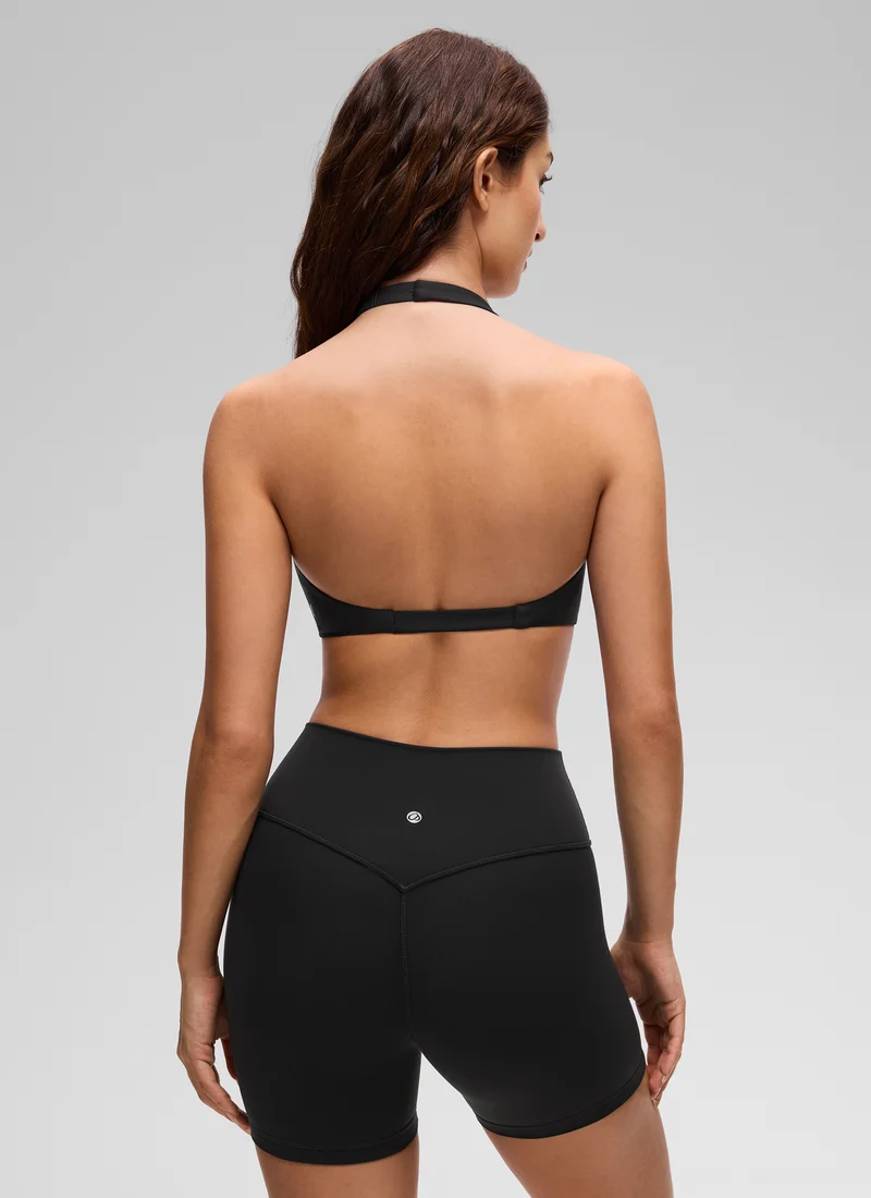 Butterluxe Double Lined Twist Halter Sports Bra