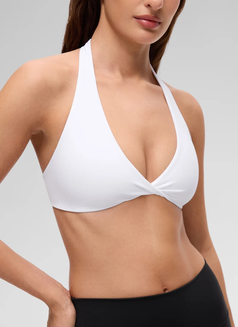 Butterluxe Double Lined Twist Halter Sports Bra