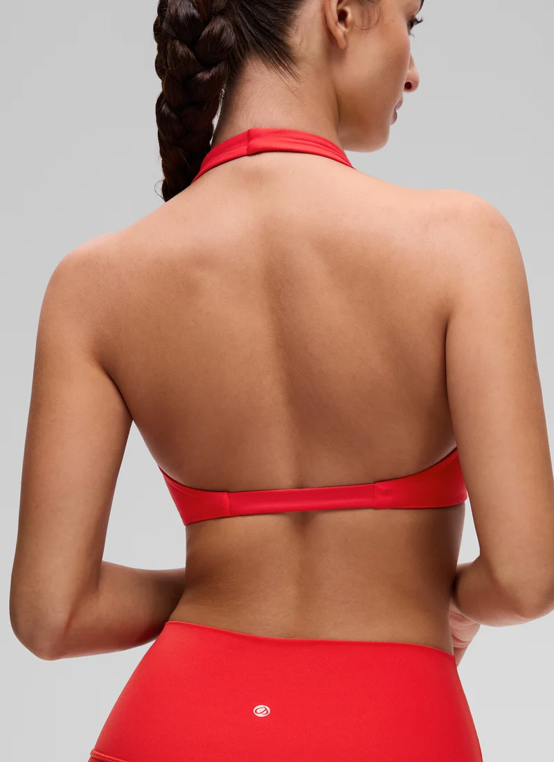 Butterluxe Double Lined Twist Halter Sports Bra