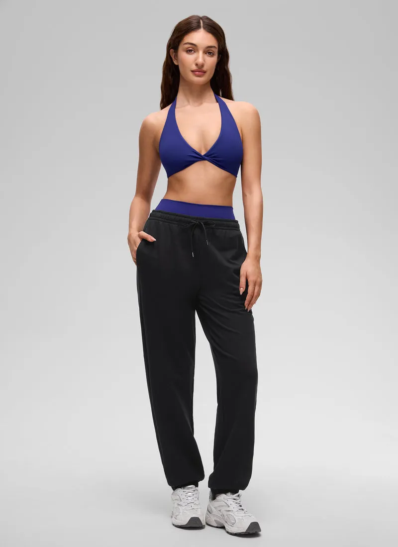 Butterluxe Double Lined Twist Halter Sports Bra