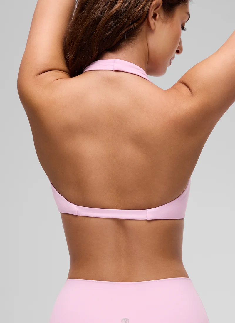 Butterluxe Double Lined Twist Halter Sports Bra