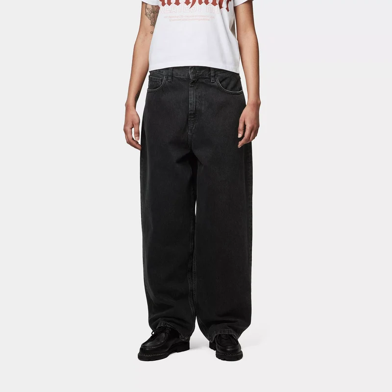 W Brandon Pant Black Stone Washed