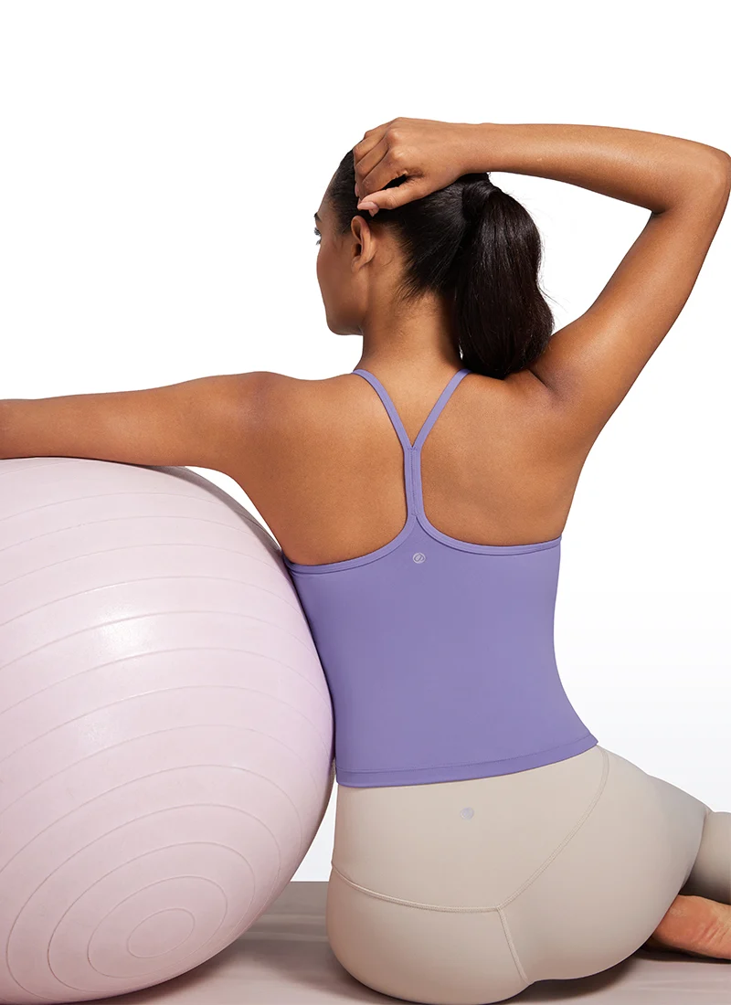 Butterluxe Built in Bra Halter Y Back Tank