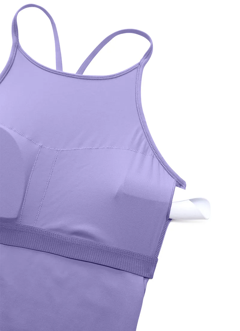 Butterluxe Built in Bra Halter Y Back Tank