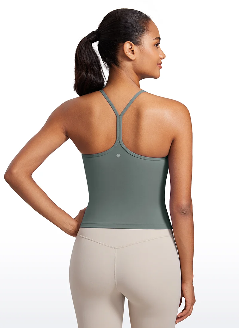 Butterluxe Built in Bra Halter Y Back Tank